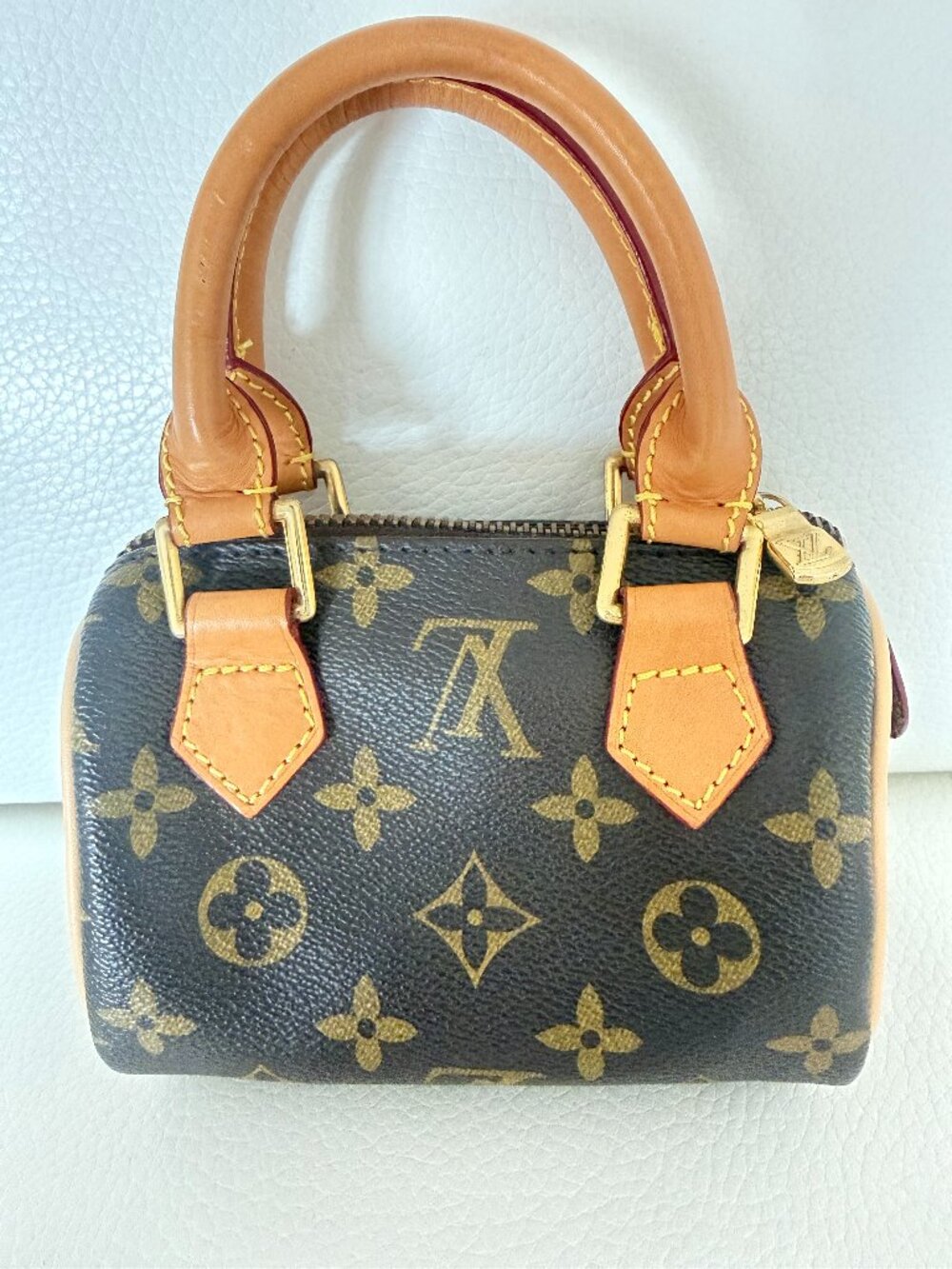 CUTE NONA SATCHEL TOP HANDLE BAG BROWN TAN